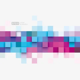 精美彩色方块矢量免抠