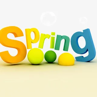 春季艺术字免抠