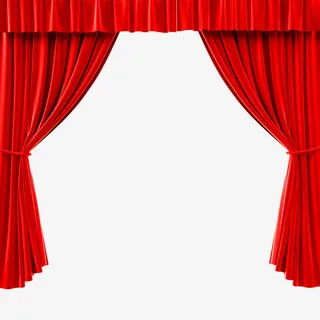 红色幕布素材免抠