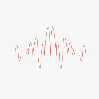 黄色音频声波电流线条元素素材免抠