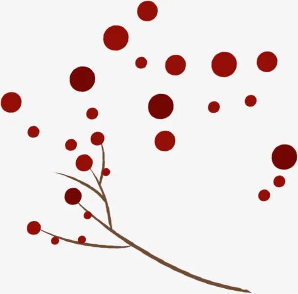 简约海报效果树枝圆形免抠