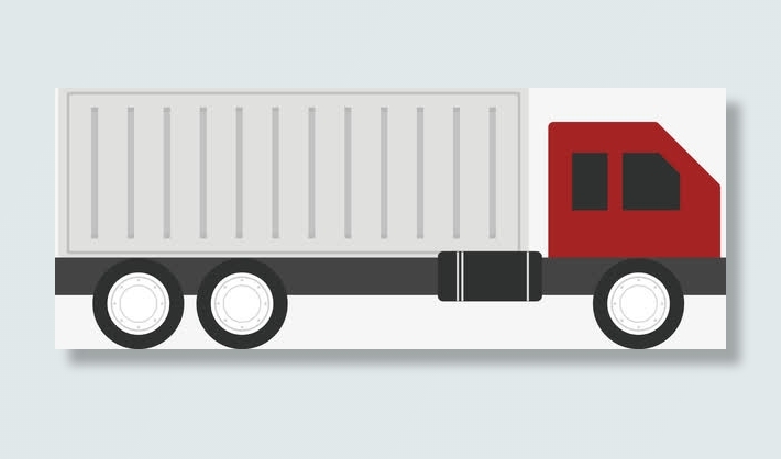 平面货车矢量图免抠