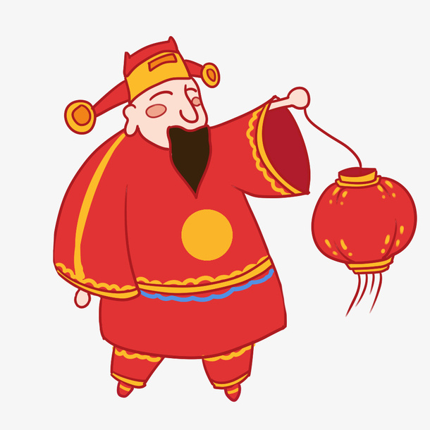 卡通财神新年素材免抠