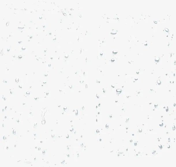 玻璃雨滴水滴装饰元素免抠