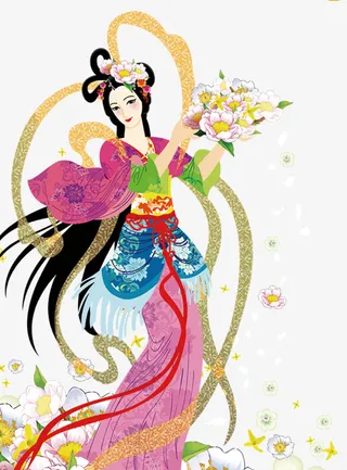 中秋嫦娥与花花免抠