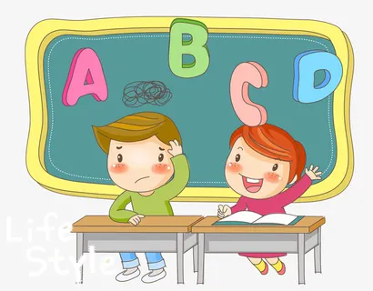 卡通上课的孩子免抠图免抠