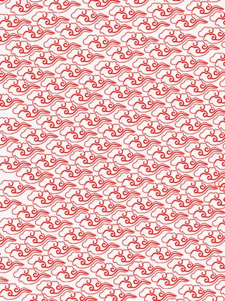 国风中国红祥云免抠