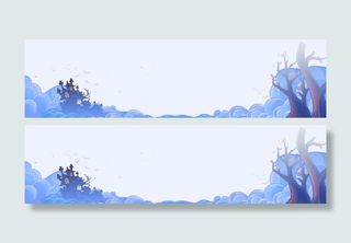 蓝色卡通游戏云彩免抠