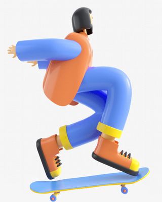 3D时尚人物元素运动免抠