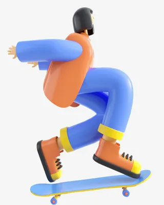 3D时尚人物元素运动免抠