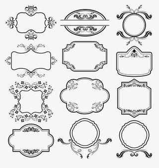 欧美复古边框免抠