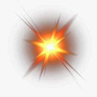 黄色光红色光晕免抠