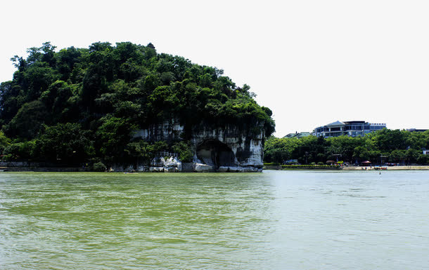 绿色象鼻山免抠