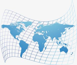矢量立体动感世界地图免抠