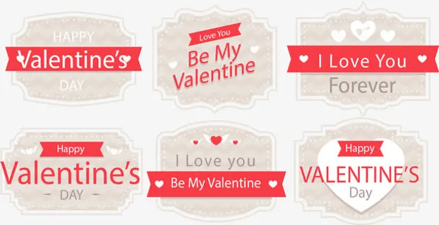 复古情人节封面免抠