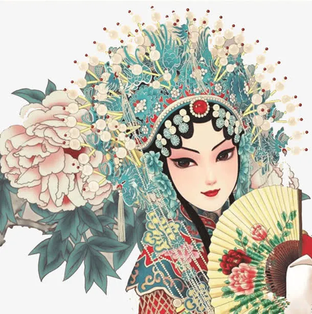卡通版京剧人物免抠