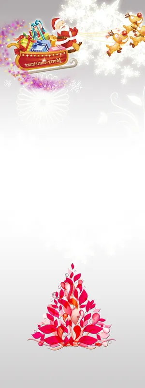 圣诞x展架图片背景素材高清