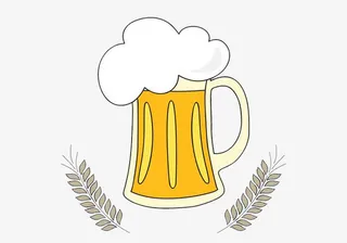 啤酒向量小麦免抠