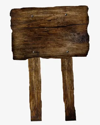 童话里的木板公告栏免抠