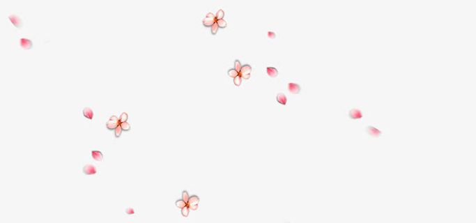 梅花花瓣漂浮免抠