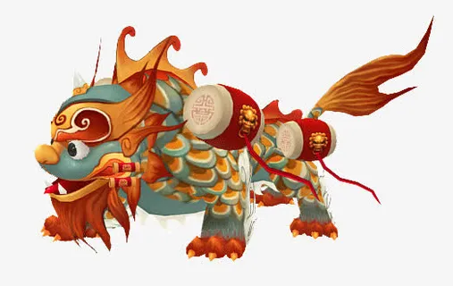 中国除夕年兽卡通图免抠