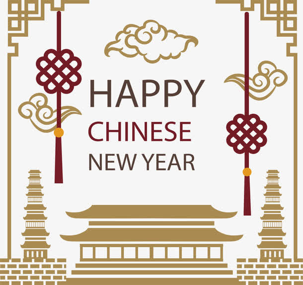 中国风新年春节海报免抠