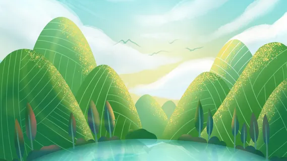 端午节粽子手绘风背景高清