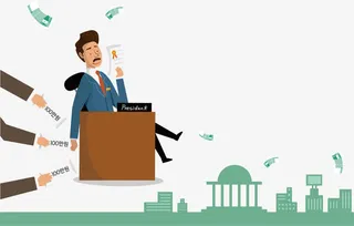 矢量坐在椅子上的男士免抠