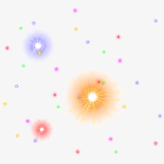 创意荧光光点免抠