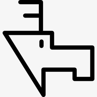 驯鹿的脸侧面轮廓图标免抠