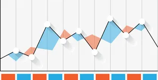 彩色股票走线图免抠