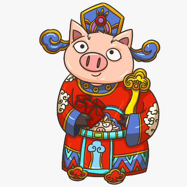 装饰背景财神猪