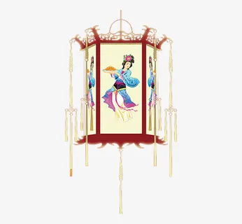 中秋节嫦娥灯笼免抠