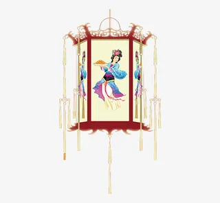 中秋节嫦娥灯笼免抠