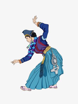 少数民族跳舞女孩3免抠