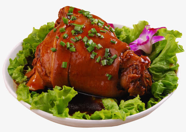 实物酱香肘子免抠