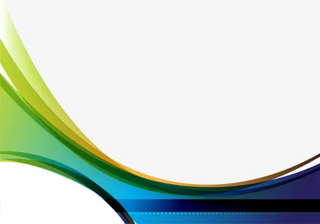 蓝色清新曲线免抠