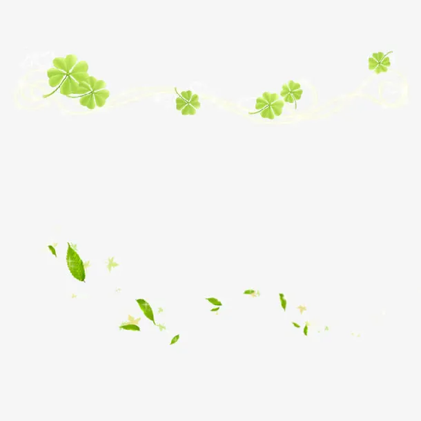 漂浮的绿叶免抠