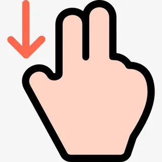 向下滑动图标免抠