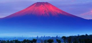 火山雪景淘宝海报背景banner高清