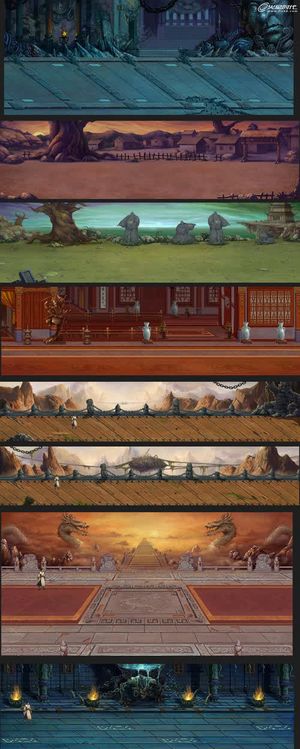 插画风景建筑原画免抠