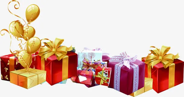 淘宝天猫店铺装修红色礼盒包装免抠