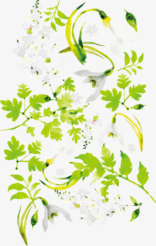 矢量叶子底纹免抠