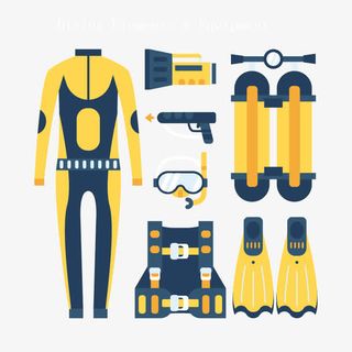 游泳泳衣矢量免抠