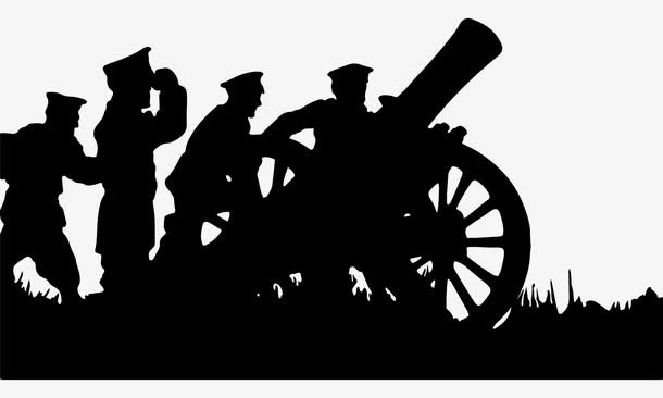 军队战斗剪影免抠