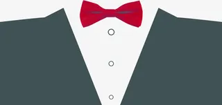 中秋节手绘男式西装免抠