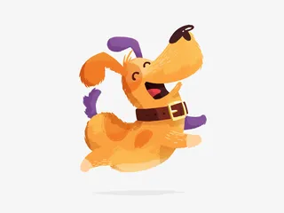 奔跑的小狗免抠