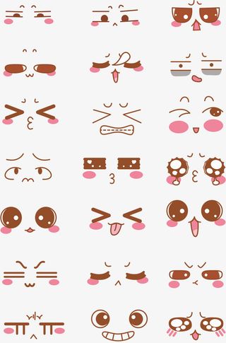 卡通萌萌表情免抠