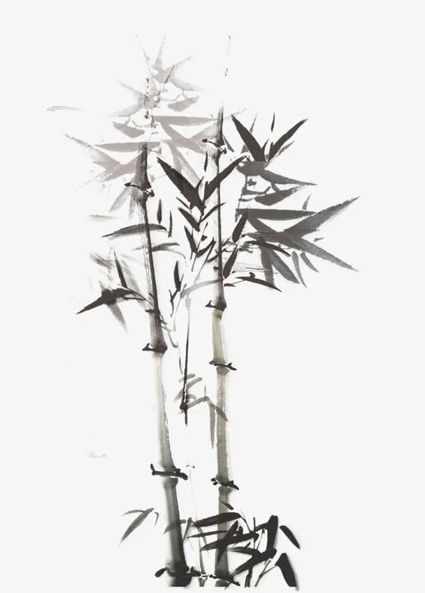 水墨竹子免抠