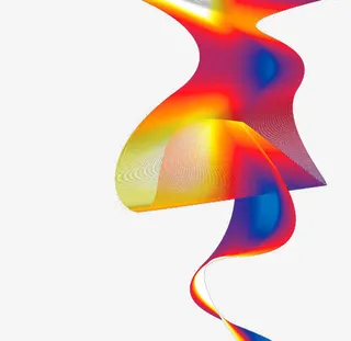 炫彩上升曲线免抠